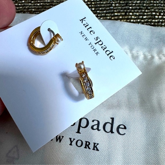 ✨LOW START✨kate spade Gold and White Earrings - Picture 4 of 6